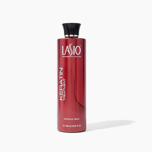 Lasio Mocha Silk Keratin Treatment Serum - 15.87 Fl. Oz - Hydrated Frizz-Free Hair - Infused with Cacao Oil - Reduces 90% of Curls for 2b - 4c Hair - Fume Free
