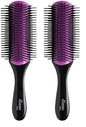 Diane Nylon Pin Styling Hair Brush for Detangling, Separating, Shaping and Defining Wet Thick or Curly Hair, Glides Through Tangles with Ease (Pack of 2)