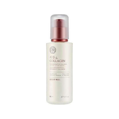 The Face Shop Pomegranate & Collagen Volume Lifting Serum - Helps Skin Look Firm & Supple - Reduces Fine Lines & Wrinkles - Improves Elasticity - Hydrating Lightweight Face Serum - Korean Skin Care