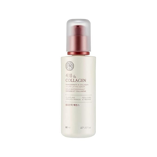 The Face Shop Pomegranate & Collagen Volume Lifting Serum - Helps Skin Look Firm & Supple - Reduces Fine Lines & Wrinkles - Improves Elasticity - Hydrating Lightweight Face Serum - Korean Skin Care