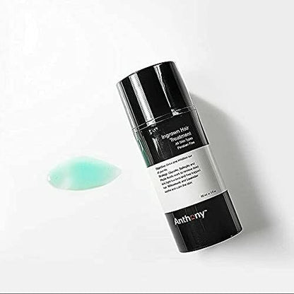 Anthony Ingrown Hair Treatment for Men (Pack of 2) – Gel Solution to Calm Down Razor Burn – Scar and Redness Eliminator, Bump Removal – 3 Fl. Oz