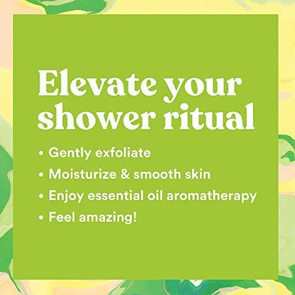 ASUTRA Dead Sea Salt Essential Oil Body Scrub Exfoliator (Uplifting Lemongrass)), 16 oz - Ultra Hydrating, Gentle, & Moisturizing - Coconut, Lemongrass, and Ylang Ylang Oils