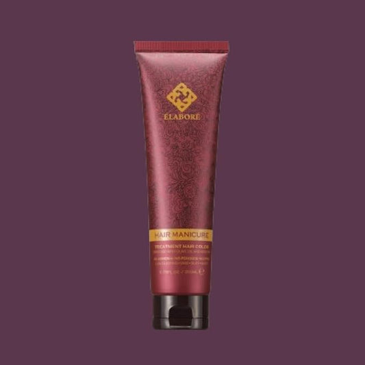 Elabore Hair Manicure Treatment Hair Color, 6.76 fl oz / 200 ml, With Olive Oil and Keratin, No Ammonia, No Peroxide, No PPD (Burgundy (Gray cover), 200ml)