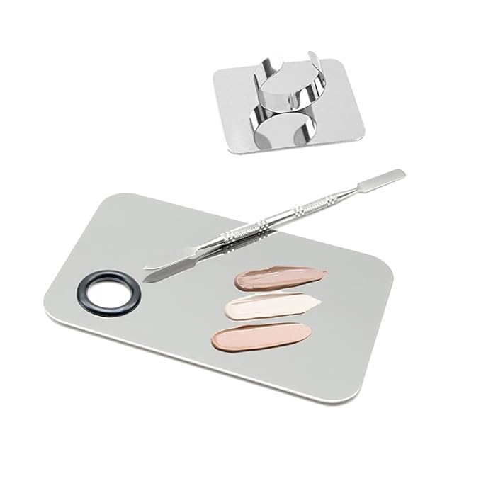 2pcs Stainless Steel Cosmetic Makeup Palette, Upgrad Stainless