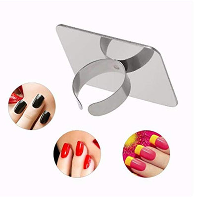 Frcolor 2PCS Nail Art Palette Stainless Steel Makeup