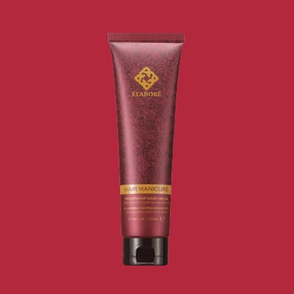 Elabore Hair Manicure Treatment Hair Color, 6.76 fl oz / 200 ml, With Olive Oil and Keratin, No Ammonia, No Peroxide, No PPD (Red, 200ml)