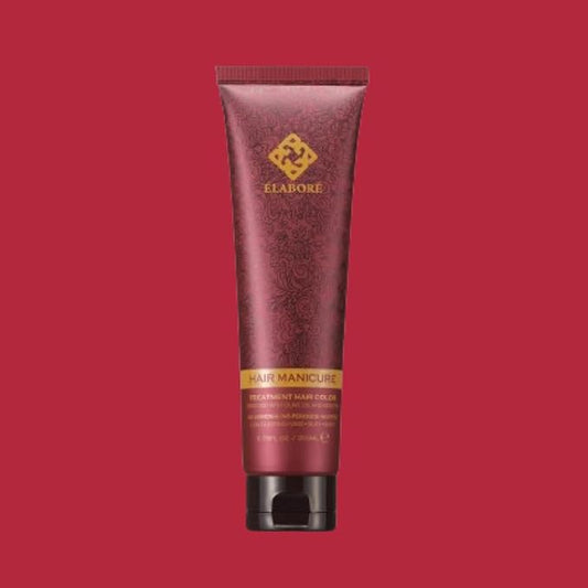 Elabore Hair Manicure Treatment Hair Color, 6.76 fl oz / 200 ml, With Olive Oil and Keratin, No Ammonia, No Peroxide, No PPD (Red, 200ml)
