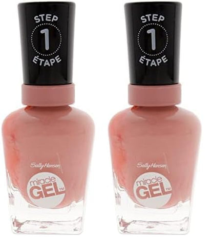 Sally Hansen Miracle Gel™, Mauve-olous, Long Lasting, Gel-Like Formula, No UV Lamp Needed, Pink Nail Polish (Pack of 2)