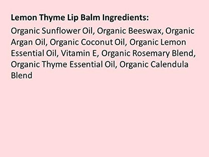 Organic Moroccan Magic Lip Balm 3 Pack | Lemon Thyme Balm Set | Chapsticks for Dry Lips | Made with Natural Argan, Essential Oils Lip Moisturizer and Vitamin E | Smooth Application, Non-Toxic
