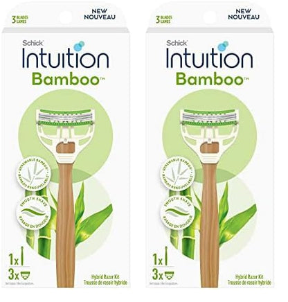 Schick Intuition Bamboo Disposable Razors for Women, 3ct (Pack of 2)