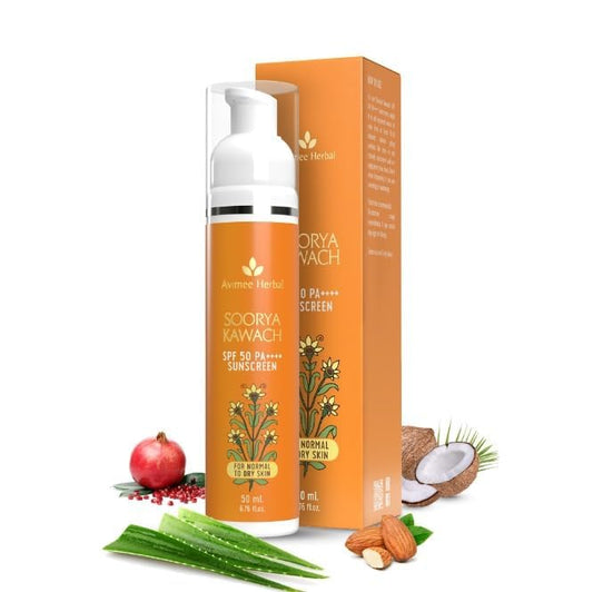 BlushDreams Soorya Kawach Sunscreen | SPF 50 PA++++ | No White Cast, Non Greasy, Light Weight | 50 ML