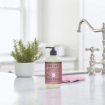 MRS. MEYER'S CLEAN DAY Hand Soap, Made with Essential Oils, Biodegradable Formula, Rosemary, 12.5 fl. oz - Pack of 6