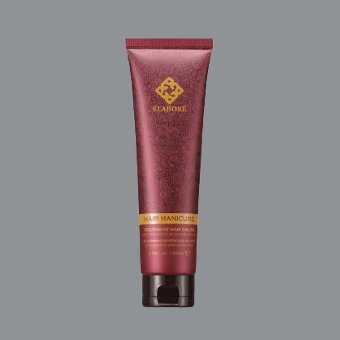 Elabore Hair Manicure Treatment Hair Color, 6.76 fl oz / 200 ml, With Olive Oil and Keratin, No Ammonia, No Peroxide, No PPD (Ash, 200ml)