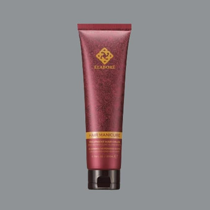 Elabore Hair Manicure Treatment Hair Color, 6.76 fl oz / 200 ml, With Olive Oil and Keratin, No Ammonia, No Peroxide, No PPD (Ash, 200ml)