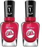 Sally Hansen Miracle Gel Nail Polish, Shade Bordeaux Glow 469 (Packaging May Vary) (Pack of 2)