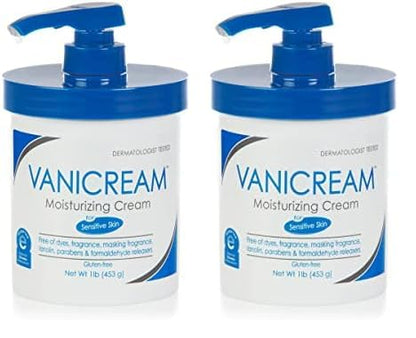 Vanicream Moisturizing Skin Cream with Pump Dispenser - 16 fl oz (1 lb) - Moisturizer Formulated Without Common Irritants for Those with Sensitive Skin (Pack of 2)