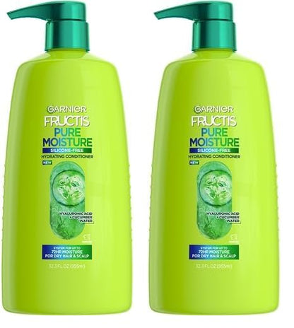 Garnier Fructis Pure Moisture Hydrating Conditioner for Dry Hair and Scalp, 32.3 Fl Oz, 1 Count (Packaging May Vary) (Pack of 2)