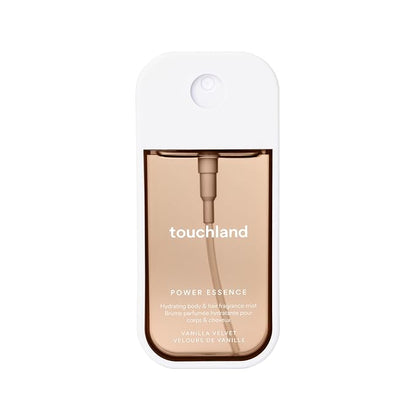 Touchland Power Essence Hydrating Body & Hair Fragrance, Vanilla Velvet, 2 FL. OZ. Travel Size Body Mist