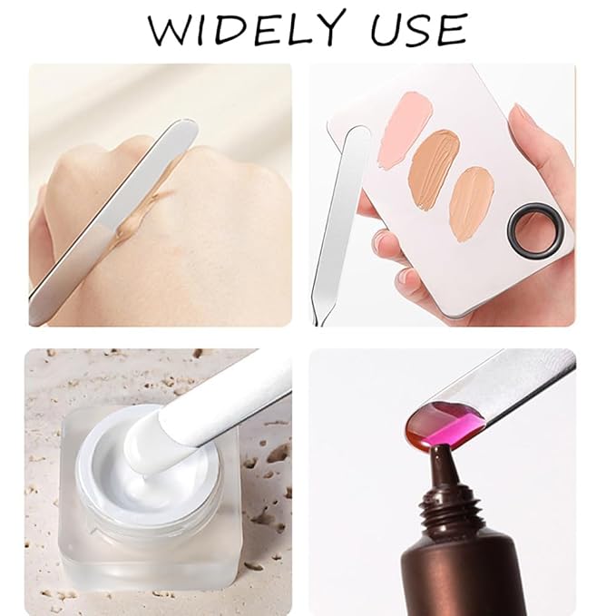 6 Pack Stainless Steel Makeup Spatula Foundation Liquid