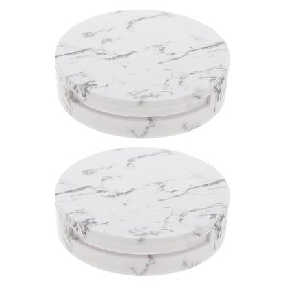 EXCEART Makeup Powder Container Pressed Powder Box 2Pcs