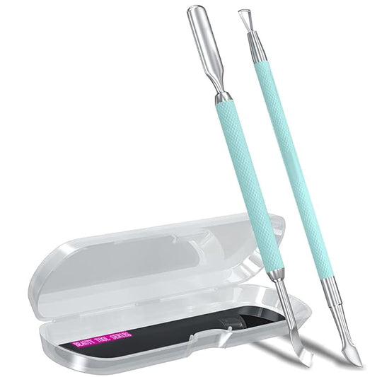 2PCS Metal Teal Cyan Cuticle