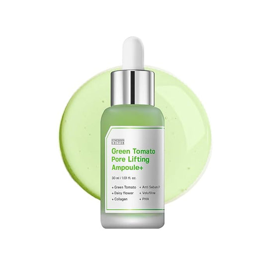 SUNGBOON EDITOR Green Tomato Pore Lifting Ampoule | Pore Minimizer Serum with Niacinamide & Green Tomato Extract | Hydrating & Firming Care for Sensitive Skin | Korean Skincare