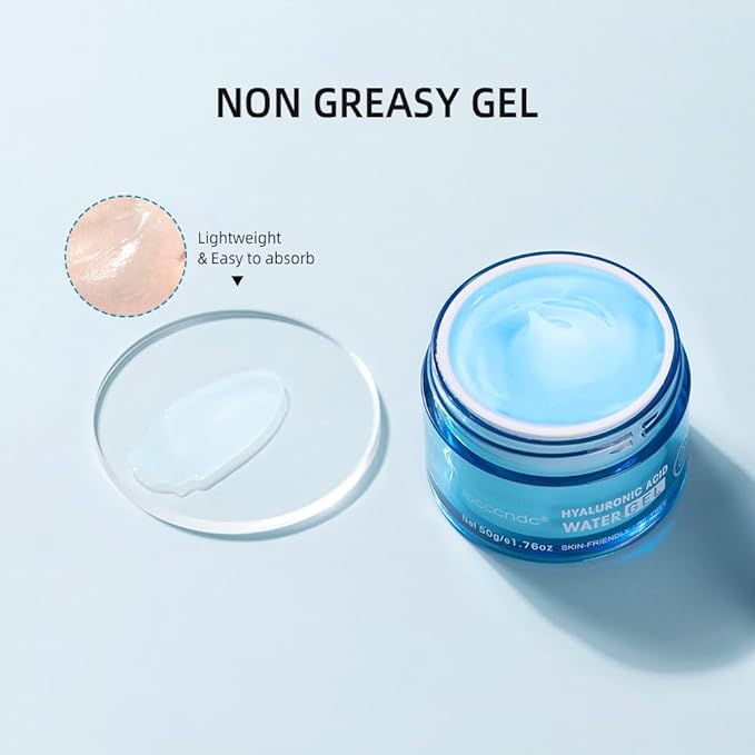Hydro Boost Hyaluronic Acid Moisturizing Water Gel, Face Moisturizer For Oil Skin, Hyaluronic Acid Formula Combined With Water,Lightweight and Long-lasting Hydration-1.76Oz (Water Gel)