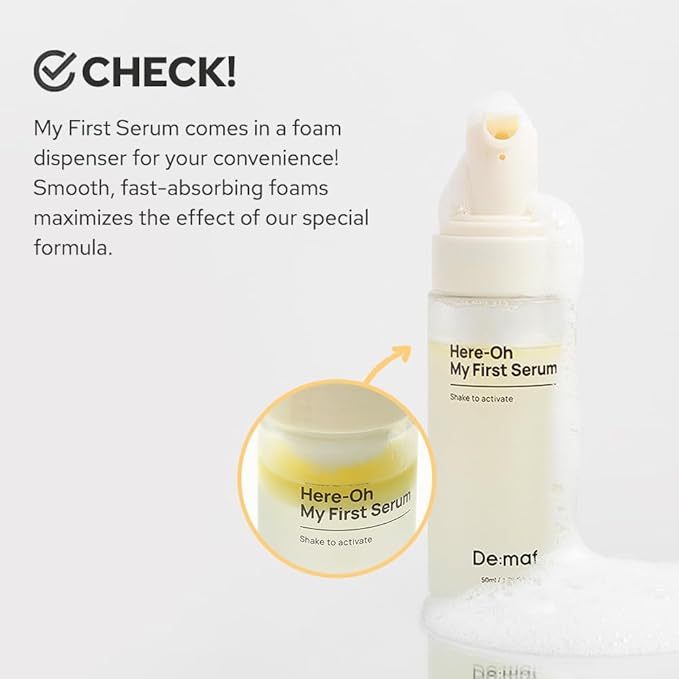 Here-Oh My First Hydrating Face Formula with Hyaluronic Acid | Bubble Texture for Barrier Support & Glow | Korean Care for Dry & Sensitive Types (4.90 fl oz)