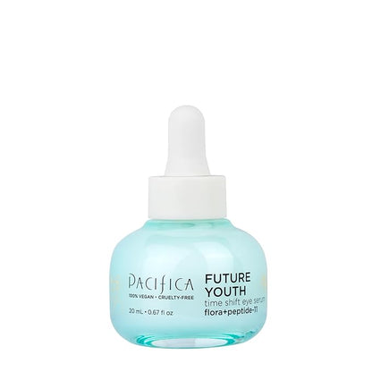 Pacifica Future Youth Time Shift Eye Serum – Peptide Eye Serum for Fine Lines & Dark Circles, Lifting & Firming Under Eye Treatment w/Flora + Peptide-11, Unscented Hydrating Gel for All Skin Types