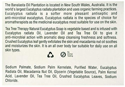 Tea Tree Therapy Vegetable Base Bar Soap, Eucalyptus, 2 count