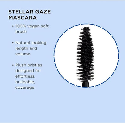 Pacifica Stellar Gaze Mascara – Stardust (Brown) Length & Strength, Natural Mineral Mascara with Coconut & Vitamin B, Long-Wearing, Vegan