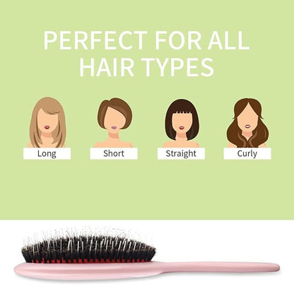 Nylon Teeth Boar Bristle Hair Extension Brush Cushion Hair Brush for Women Styling Smoothing Detangling