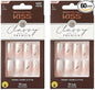 KISS Classy Premium Press On Nails, 'Stunning!', French, Long Length, Square Shape, Includes 30 Fake Nails, 2g Pink Gel Nail Glue, 1 Manicure Stick, 1 Mini File (Pack of 2)