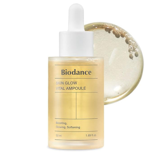 Biodance Skin Glow Vital Ampoule, Total Care Serum, Brightening, Anti-Aging, Probiotic Complex Ampoule | 1.69 fl. oz x 1 ea