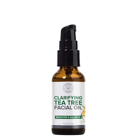 Clarifying Tea Tree Facial Oil, Targets Acne and Uneven Skin Tone, Antioxidant-Rich Beauty Oil, 1-fl oz/30ml (1 Pack)