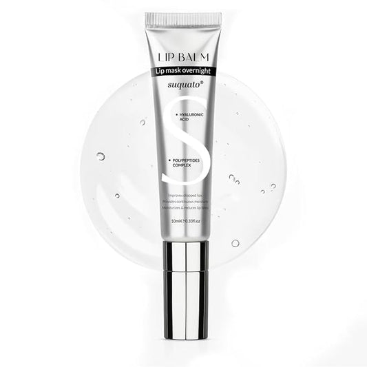 Peptide Lip Treatment Butter Balm: Mini Plumping Gloss Set for Dry Care, With Hyaluronic Acid and Mask Overnight for Glowy Skin, Travel Size Night Hydrating Balm