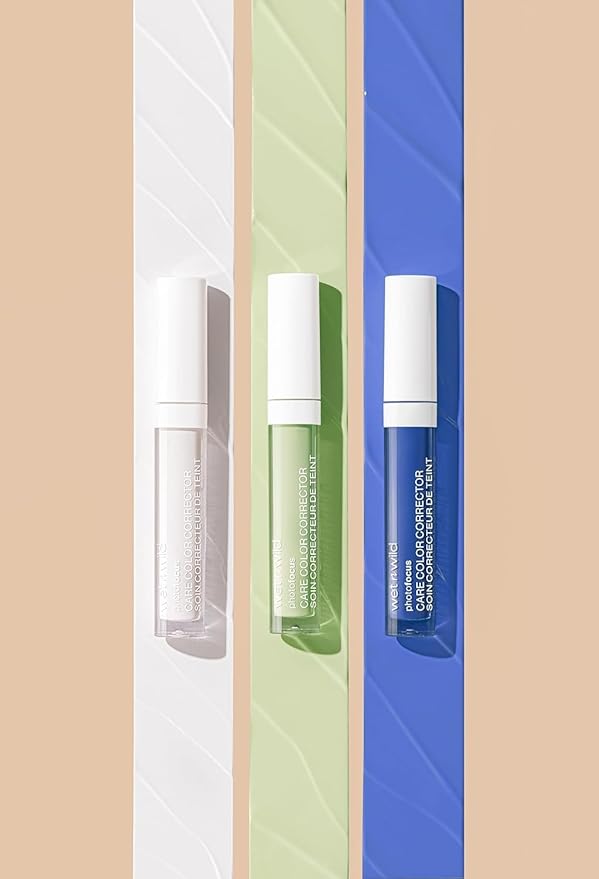 wet n wild Photo Focus Care Color Corrector, Blue Biotin-Infused, Seamlessly Buildable for All Skin Types, Lightweight Formula for Flawless Correction, Vegan & Cruelty-Free - Blue