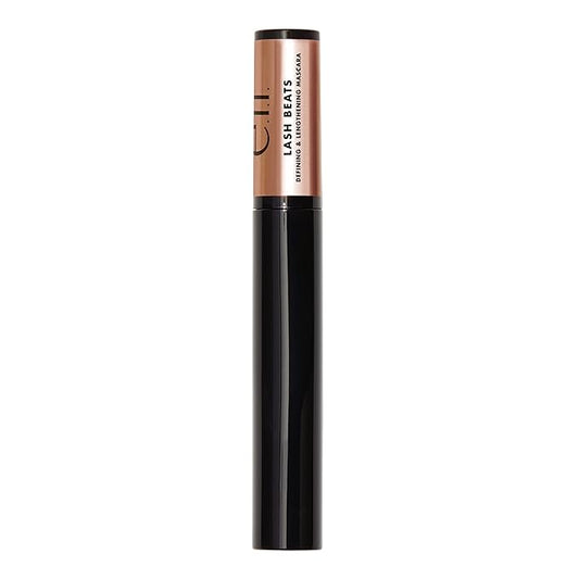 e.l.f. Lash Beats Mascara, Defining & Lengthening Formula for Mega Long Lashes, Creates Natural-Looking Long & Defined Lashes, Pitch Black (Pack of 2)
