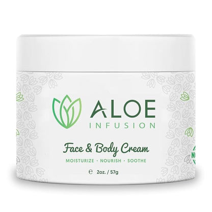 Body and Face Moisturizer - Natural Moisturizing Cream with Organic Aloe Vera - Skin Care for Dry Skin, Anti Wrinkle, Acne Scars, Rosacea, Psoriasis Eczema Cream Lotion for Men and Women