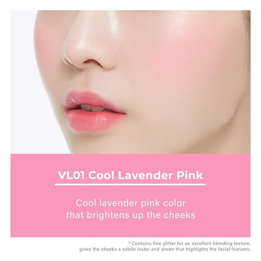 A'PIEU Juicy-Pang Jelly Blusher [VL01] (0.17 oz) - Soft Touch Cheek Color with Creamy Powdery Texture for Natural Dewy-Finish, No Fall-Out.