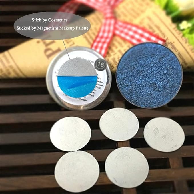 50pcs Metal stickers adhesive set magnetic strips