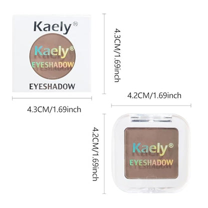 Buildable Matte Eyeshadow Makeup Palette Single - Light Cocca Shades | Creamy Pressed Powder for Easy Blending | Mini Travel Palette for Women | Everyday Natural Eye Makeup