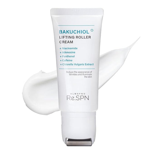 Re.SPN Bakuchiol Lifting Roller Cream, Niacinamide, Retinol, Adenosine, Caffeine | Self-Care, Vegan, Intense Hydration | Korean Face and Neck Cream with Guasha, Korean Skin Care(50ml/1.69 fl oz)