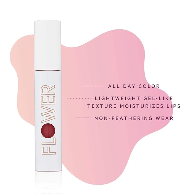 FLOWER BEAUTY Bitten Lip Stain | Vivid Long Lasting Water-based Lips Tint | High Color Moisture Marker | Make Up | (Tempt) (Pack of 2)