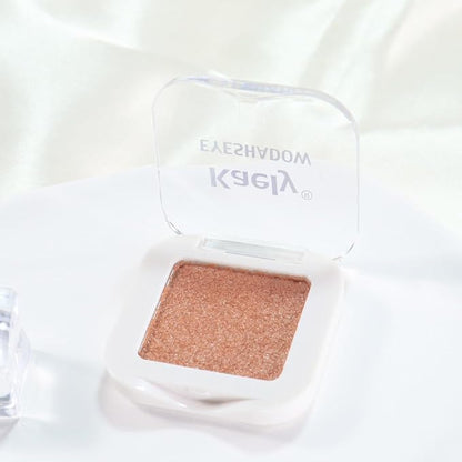 Light Brown Glitter Eyeshadow – Champagne Copper Shimmer Eye Shadow, Daily Waterproof Long-Lasting Eyeshadow Powder Palette for Women Neutral Eye Makeup sombras para ojos (01)