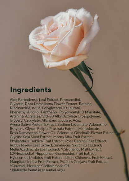 AROMATICA Reviving Rose Infusion Serum 3.38oz / 100ml, Vegan, Rejuvenating Hydration Serum, Vitality Serum for dry skin | with Damask Rose Water and Rose Oil