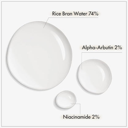 Alpha Arbutin 2% Rice Serum, Rice 746,074ppm, Alpha-Arbutin 20,000ppm, Glow, Glass skin, Pigmentation, Acne Marks, Dark Spots, Even Skin Tone, Hydrating, Korean Skin Care, 33ml / 1.11 fl.oz.