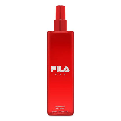 FILA RED for Men - Classic, Intense, Long Lasting Men's Fragrance For Day And Night Wear - Notes Of Bergamot, Lemon, Lime, Jasmin, And Sandalwood - Streamlined, Portable Bottle Design - 8.4 Oz
