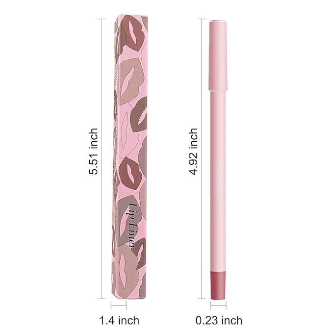 12 Colors lip liner pencils, Modern Classic Lip Liner, Lip Liner Pigmented Vegan Matte, Lasting Finish Lip Liner, Luxurious Creamy Long Lasting Lip Liner, Prevents Feathering and Fading, (06)