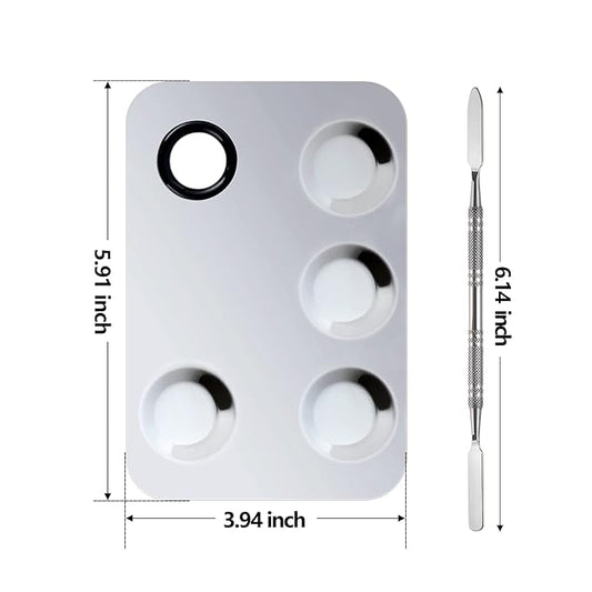 Makeup Mixing Palette, Upgrade Stainless Steel Metal Makeup